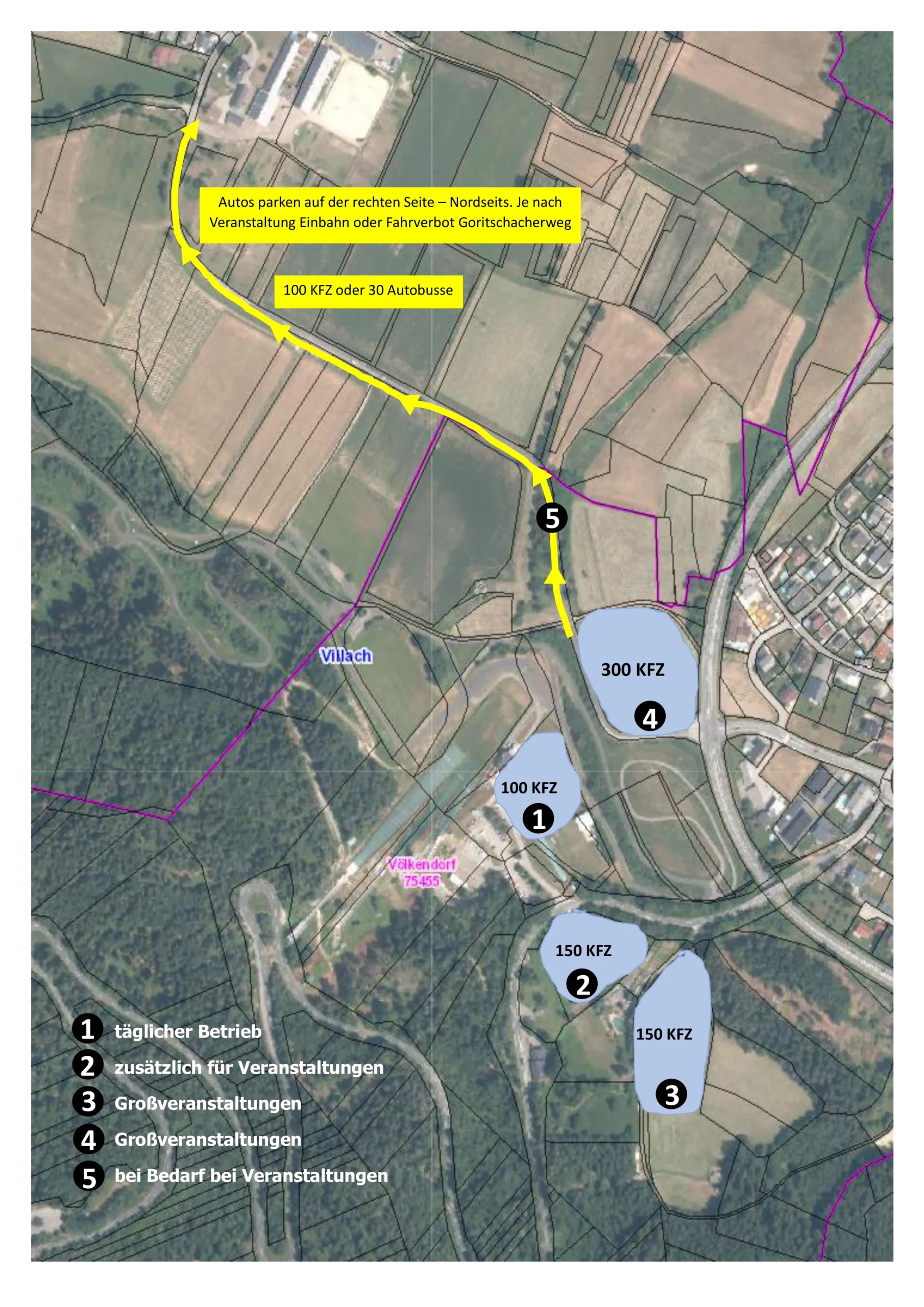 Skisprung Weltcup Damen Villach Parken